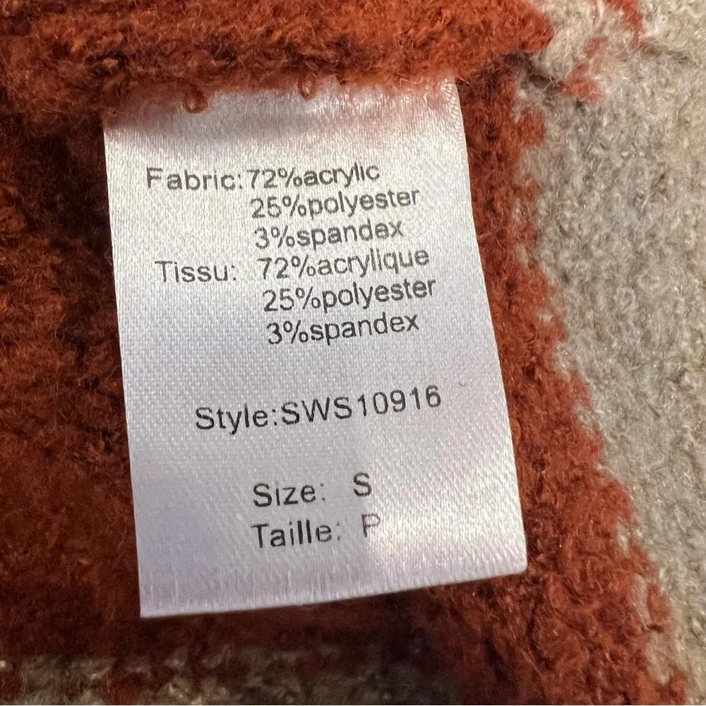 Elan Striped Earth Tones Sweater-Size Small - Picture 5 of 5